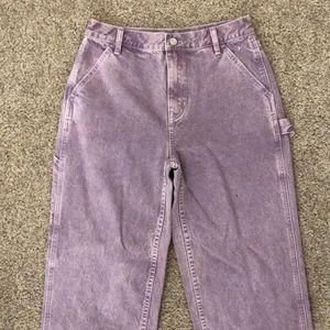 Purple carpenter pants